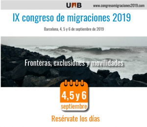 IX Congrés de Migracions 4-6 de setembre de 2019