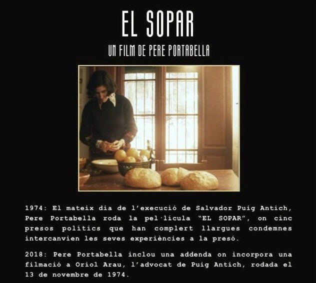 Cinefòrum de “El sopar” (1974) amb el director del documental Pere Portabella, 10 de desembre a la 13h a la Sala Cinema UAB